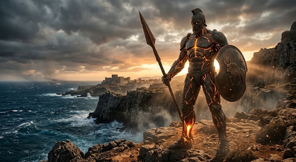Talos, gigante de bronce guardián de Creta